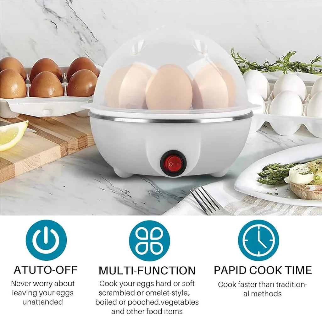 Egg poucher, 350W Electric Egg Beater, White Egg Steamer