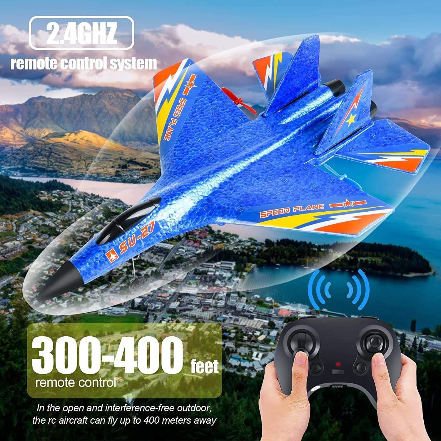 SU-27 RC Airplane,2.4GHz 2 Channel Remote Control Plane